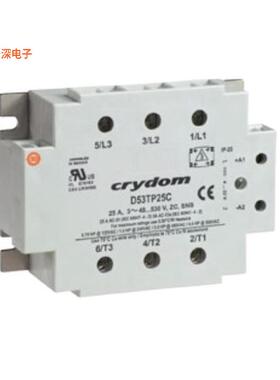 B53TP25C |底座安装SSR RELAY 3PST-NO 25A 48-530V