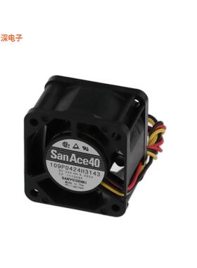 109P0424H3143|24VDCFAN AXL 40X28MM 24VDC RECT CON
