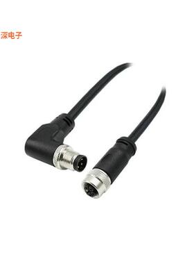 CL4BC07M002 |插座，直角CBL 4POS RCPT RA TO PLUG 6.56'