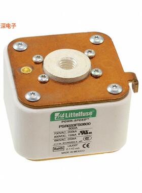 PSR033FS0800Z |螺栓安装FUSE SQUARE 800A 700VAC/600VDC