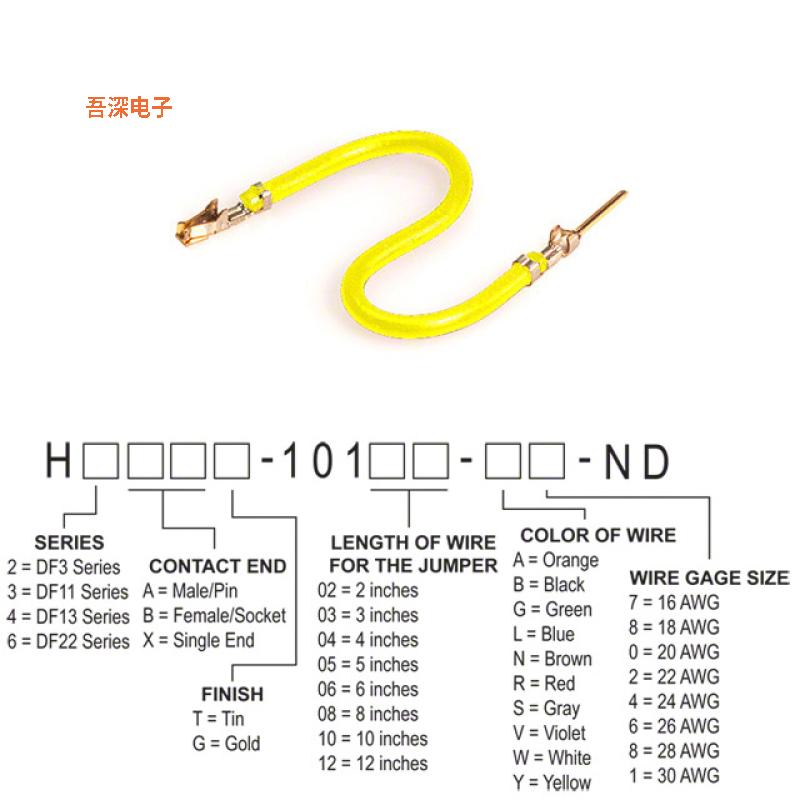 H3ABG-10108-Y4 |接触端JUMPER-H1507TR/A2015Y/H1505TR 8