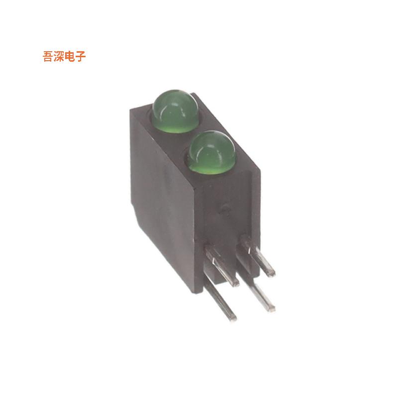 H201CGDL |绿色（x 2）LED CBI 3MM BI-LVL GRN DIFF RA