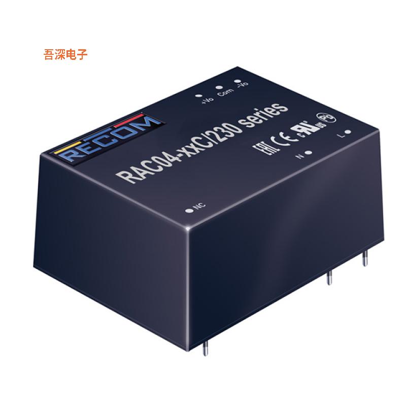 RAC04-12SC/230 |封闭式AC/DC CONVERTER 12V 4W