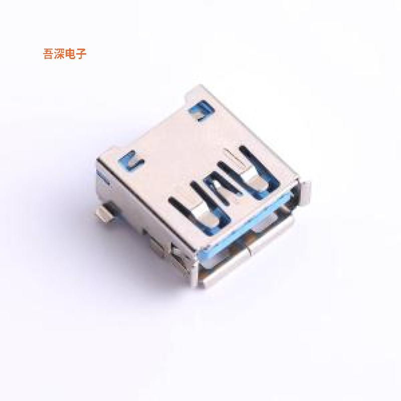 U30-07X |3.0 USB GND-DIP 插件卧式 带定位柱USBSMD