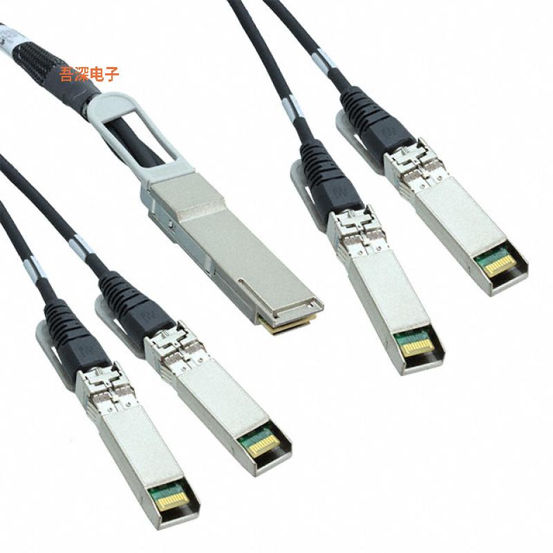2821033-2 |QSFP28，SFP+（4）CABLE 4SFP+-QSFP28 M-M 3M