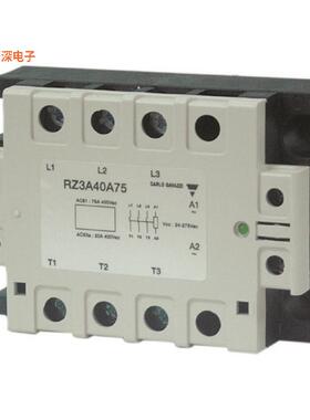 RZ3A60D25 |底座安装SSR RELAY 3PST-NO 25A 42-660V