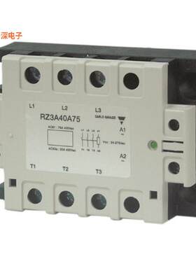 RZ3A60D25 |底座安装SSR RELAY 3PST-NO 25A 42-660V