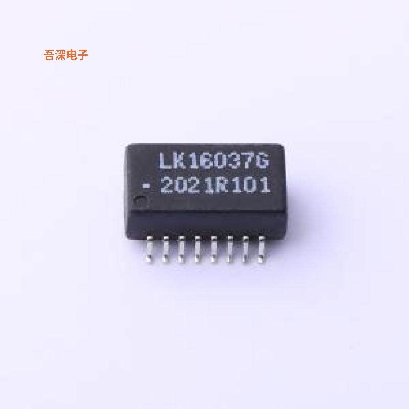LK16037G |原装SMD-16P,12.8x6.9mm网口变压器