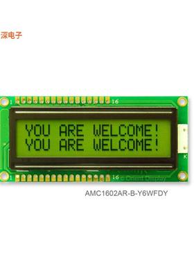 AMC1602AR-B-Y6WFDY |32.016X2 CHARACTER STN POS YG