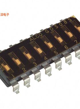 GDS08S04 |SPSTSWITCH SLIDE DIP SPST 0.025A 24V