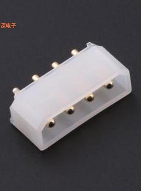 M5082V-04P-G |大4P 实心针4PIN/位线对板针座插件,P=5.08mm