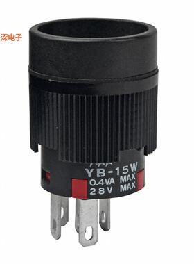 YB15WCKG01 |前面板安装SWITCH PUSH SPDT 0.4VA 28V