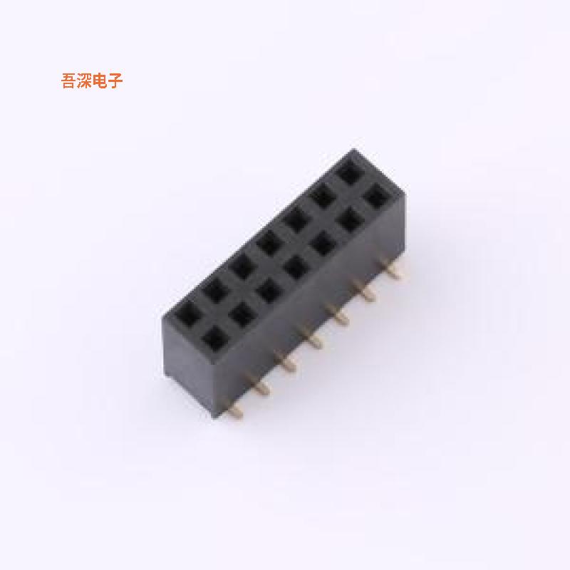 2.54-2*7P立贴母 |原装SMD,P=2.54mm排母