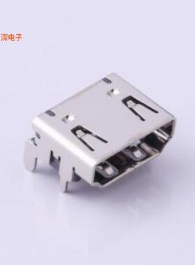 HDMI-001S|19PIN A型前插后贴HDMI插座 铜壳HDMISM