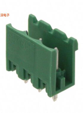 1753453 |接头，公引脚，带罩（2 面）TERM BLOCK HDR 3POS 5MM