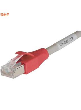 TRD855XCR-10 |圆形线缆CBL RJ45 SHLD X-OVER CAT5E 10'
