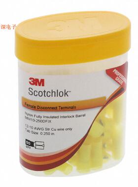 MNI10-250DFIX-BOTTLE |标准CONN QC RCPT 10-12AWG 50PCS