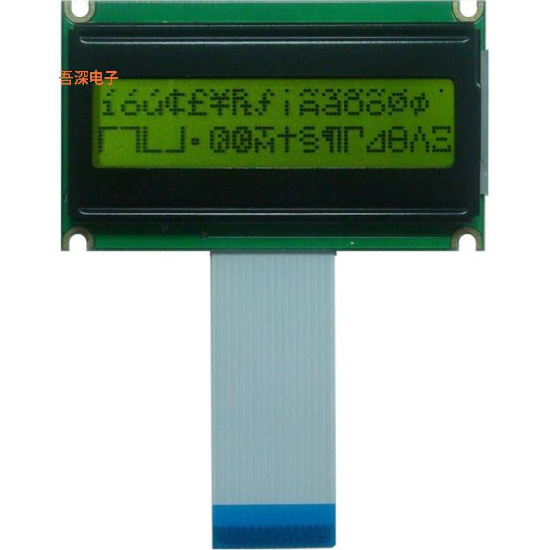 GFC1602AB-YPAEESB05 |32.016X2STN-YYELLOW GREEN58X34X9