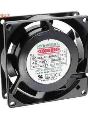 UF80B23-BTHR |230VACFAN AXIAL 80X25MM 230VAC TERM