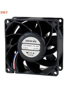 CFM-8038S-130-387|12VDCFAN AXIAL 80X37.6MM 12VDC WIR