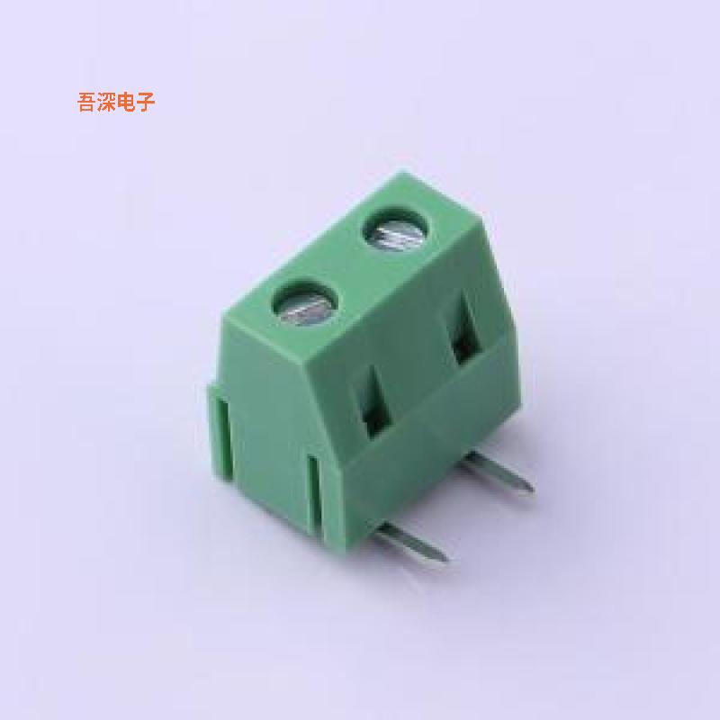 KF128R-7.5-2P |可拼接 铜 环保螺钉式接线弯插,P=7.5mm