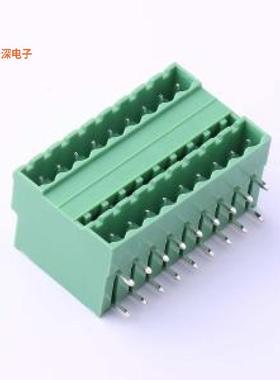 KF2EDGRH-5.0-2*9P |原装弯插,P=5mm插拔式接线