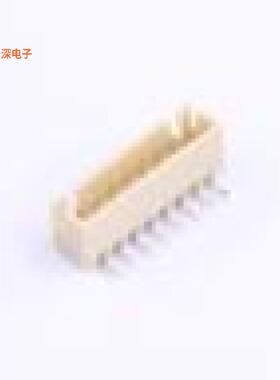 2.54mm-8P WZ-MS |线对板针座米色 适应基板厚度1.2mm-1.6mm