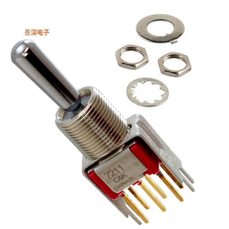 7211TCWV4GE |面板安装SWITCH TOGGLE SP3T 5A 120V