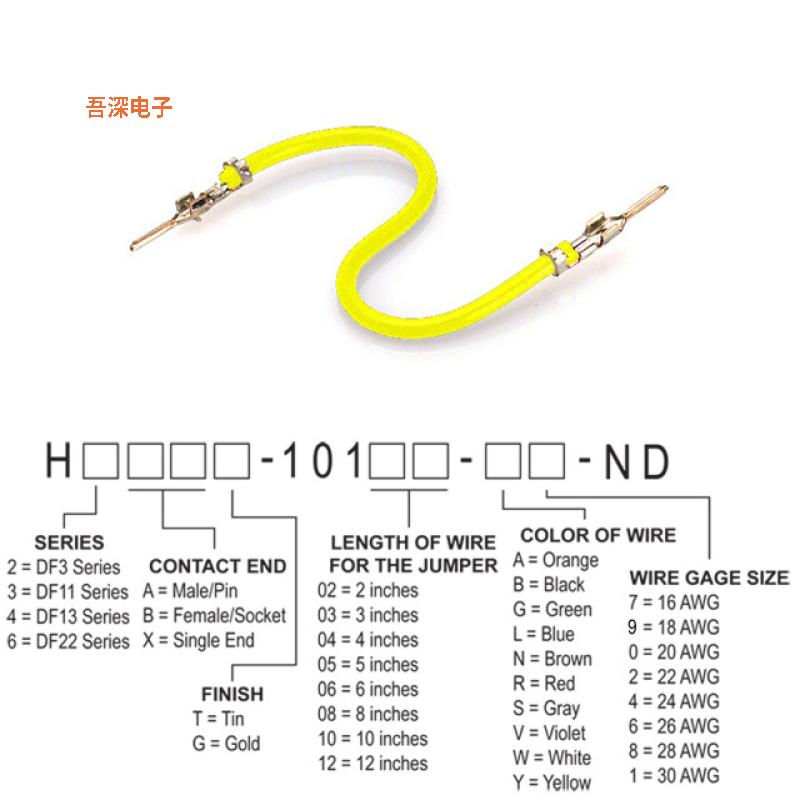 H2AAT-10105-Y8 |接触端JUMPER-H1502TR/A3048Y/H1502TR 5