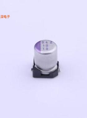 10SVP10M |原装SMD,D4xL5.4mmCAP ALUM POLY 10UF 20% 10V SMD
