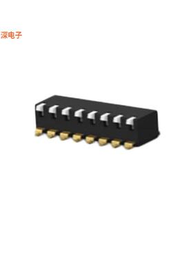 EDSP08SGLNNTR04 |SPSTSWITCH PIANO DIP SPST 0.025A 24V