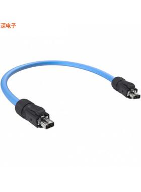 MSPEC2L0BA010|圆形线缆CABLE MOD 2P2C PLUG-PLUG 3.28