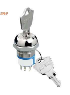 LK6JNB126N3 |电路:DP3TSWITCH KEYLOCK 3POS DP3T 4A 125V