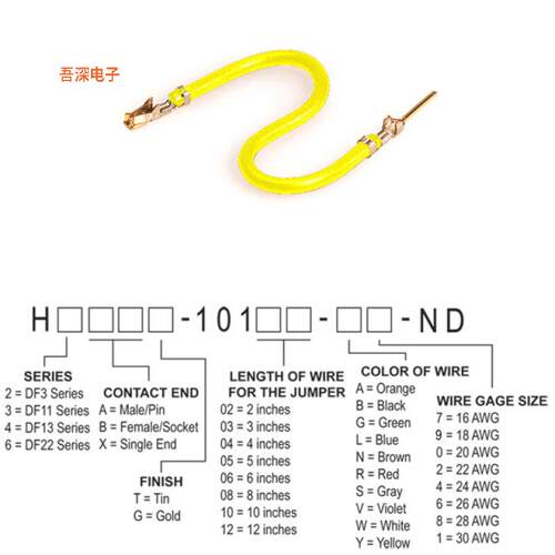 H3ABG-10104-Y6 |原装全新JUMPER-H1507TR/A3049Y/H1505TR 4