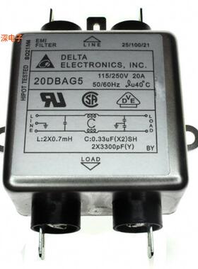 20DBAG5 |单相LINE FILTER 115V/250VAC 20A CHAS