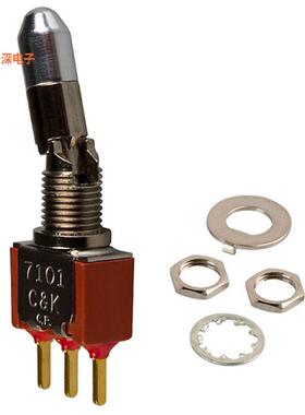 7101K2CBE |面板安装SWITCH TOGGLE SPDT 0.4VA 20V