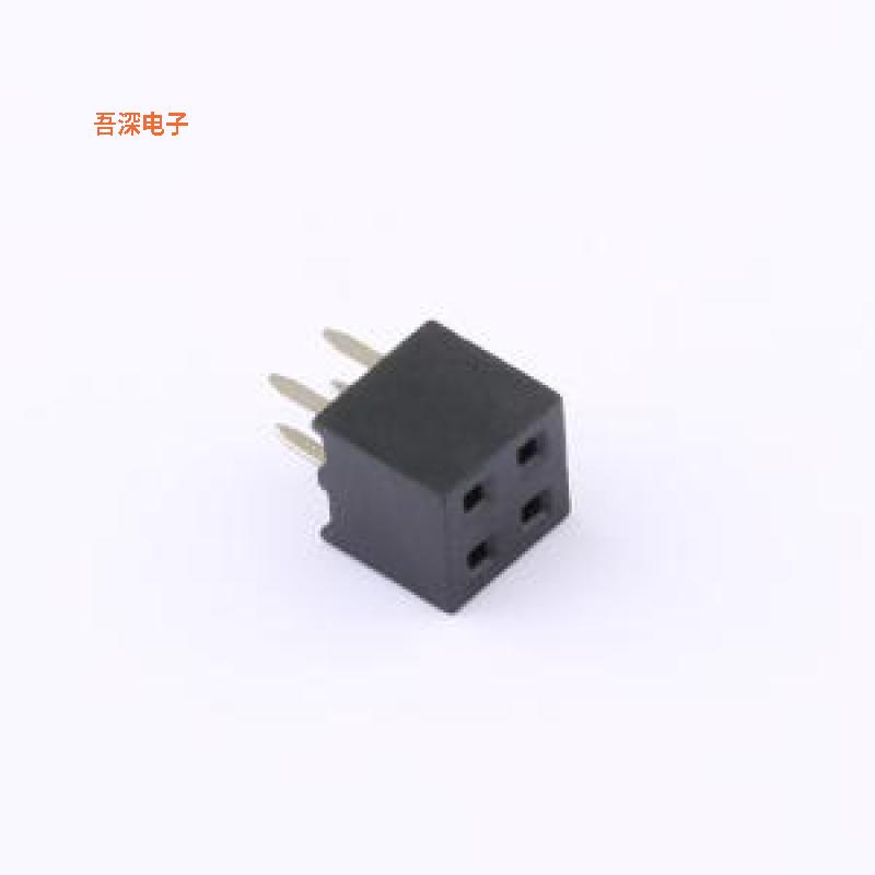 DS1026-06-2x2S8BV |排母2.0排母 H=4.3mm 2*2pin，直针，全金