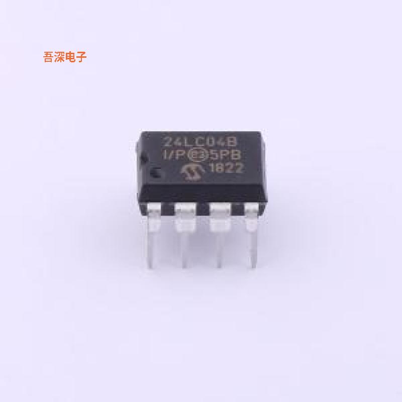 24LC04B-I/P |原装DIP-8IC EEPROM 4KBIT I2C 400KHZ 8DIP