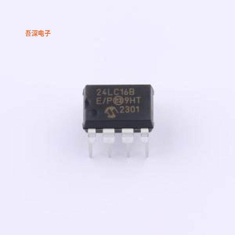 24LC16B-E/P |原装PDIP-8IC EEPROM 16KBIT I2C 400KHZ 8DIP