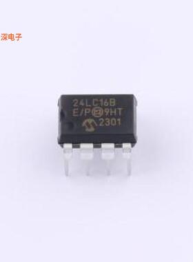 24LC16B-E/P |原装PDIP-8IC EEPROM 16KBIT I2C 400KHZ 8DIP