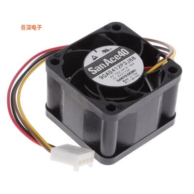 9GA0412P3J68|12VDCFAN AXL 40X28MM 12VDC RECT CON