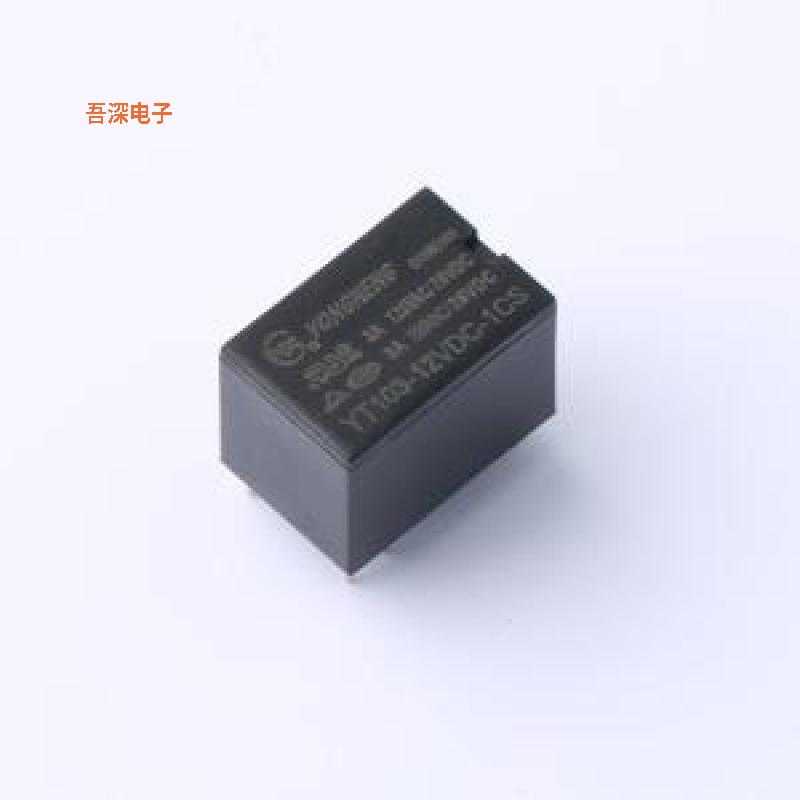 YT103-12VDC-1CS |电流3A，12VDC,1组换信号继电器DIP-6