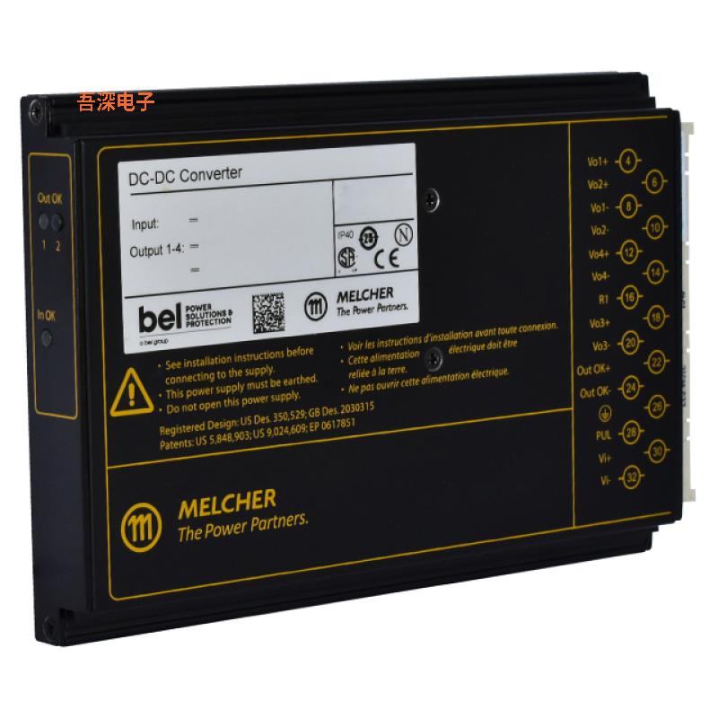 HP4660-9RG |封闭式，保形涂层DC/DC CONVERTER 4X24V 192W