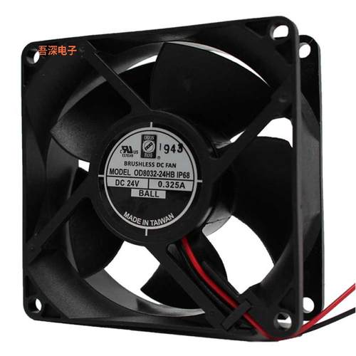 OD8032-24HBIP68 |24VDCFAN AXIAL 80X32MM 24VDC WIRE
