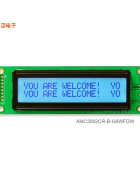 AMC2002CR-B-G6WFDW |40.0LCD COB CHAR 20X2 GRAY TRANSF