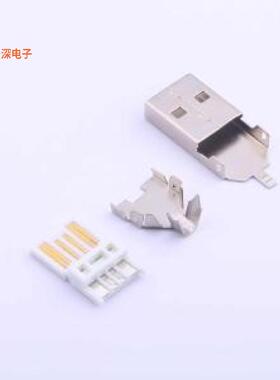 917-701A101DM0400 |USB大电流 铁壳PBT白色OD4.0