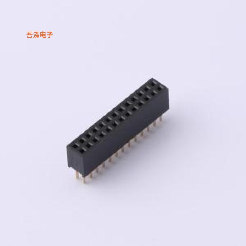 X1321FV-2x13-C43D24 |排母下针D2.4mm,U型,6T料,Au足1u