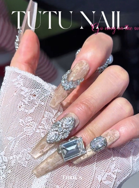 【陌上花开】TUTU NAIL手工穿戴美甲重工秋冬气质显白高级猫眼咖