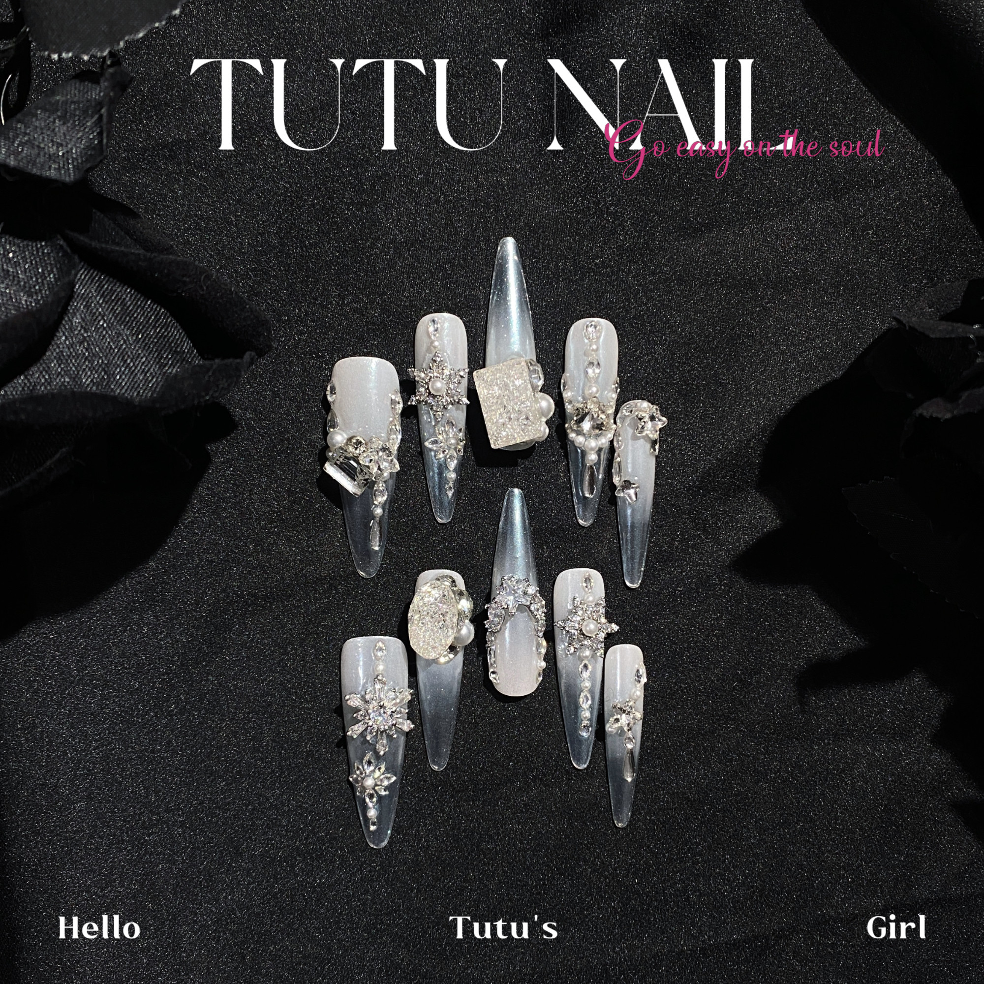 【极光】TUTU NAIL手工穿戴可拆卸结婚美甲婚礼纱珠光白气质重工,彩妆/香水/美妆工具,穿戴甲/甲片,淘宝优惠券,粉丝福利购,淘宝优惠卷