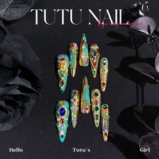 NAIL手工穿戴美甲可拆卸重工甄嬛护甲宫廷婚甲 TUTU 熹妃回宫